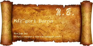 Mágori Barna névjegykártya
