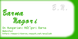 barna magori business card